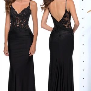 La Femme black evening gown